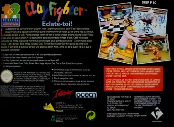 Clay Fighter (Europe) box cover back